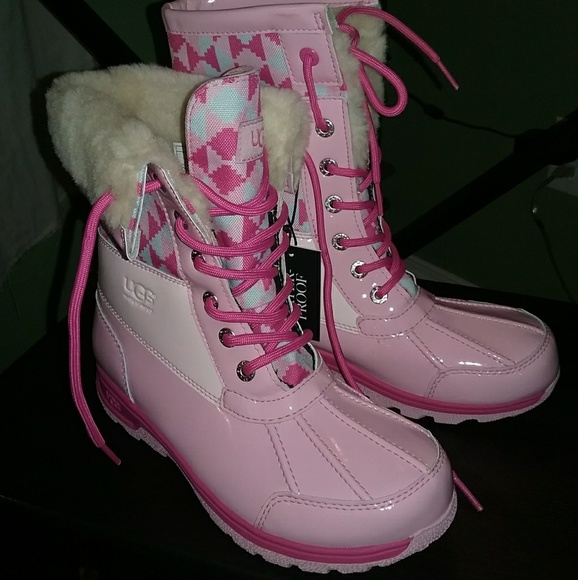 UGG Kids Butte II Patent Truckee Snow Boot Sz4 - Picture 2 of 8